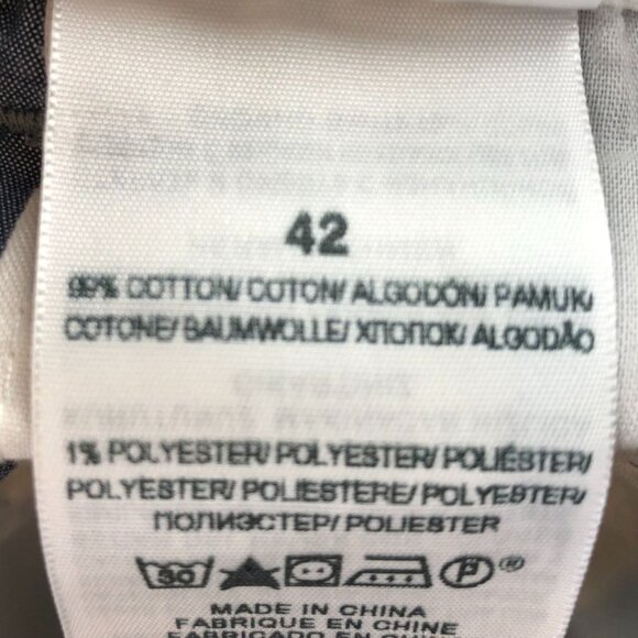 Dockers Mens Shorts Size 42 Chambray Blue Flat Front Chino Casual Gray Classic - Picture 4 of 14